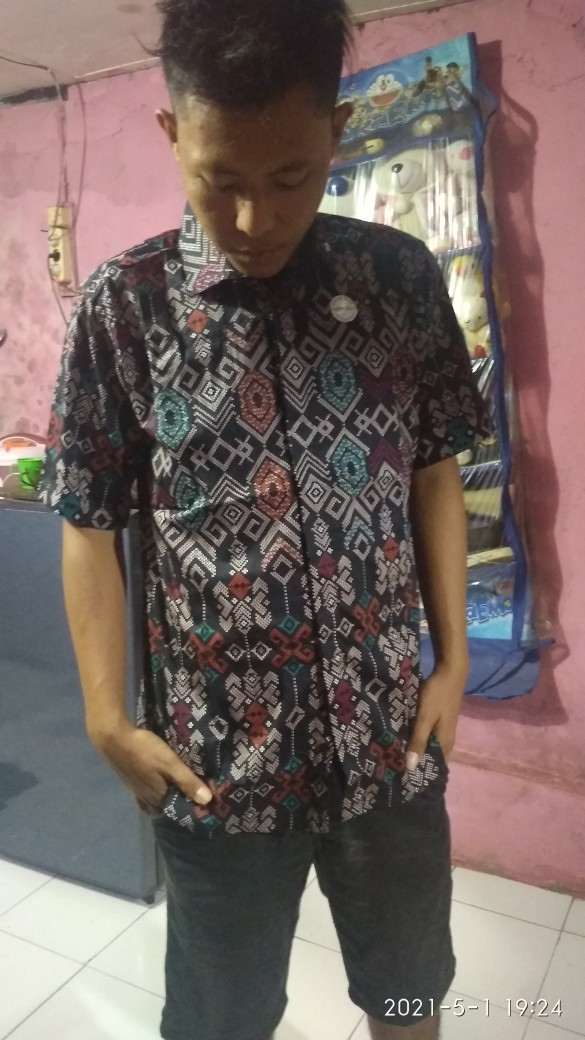 Maciku Store Kemeja Batik Pria Lengan Pendek Songket / Baju Batik Cowok