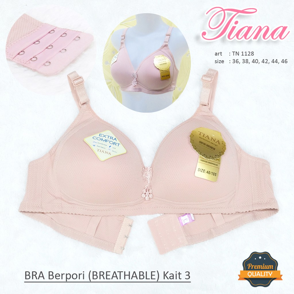 TIANA | BRA Cup Besar Kait 3 / BH Jumbo / Breathable Bra / art TN 1128