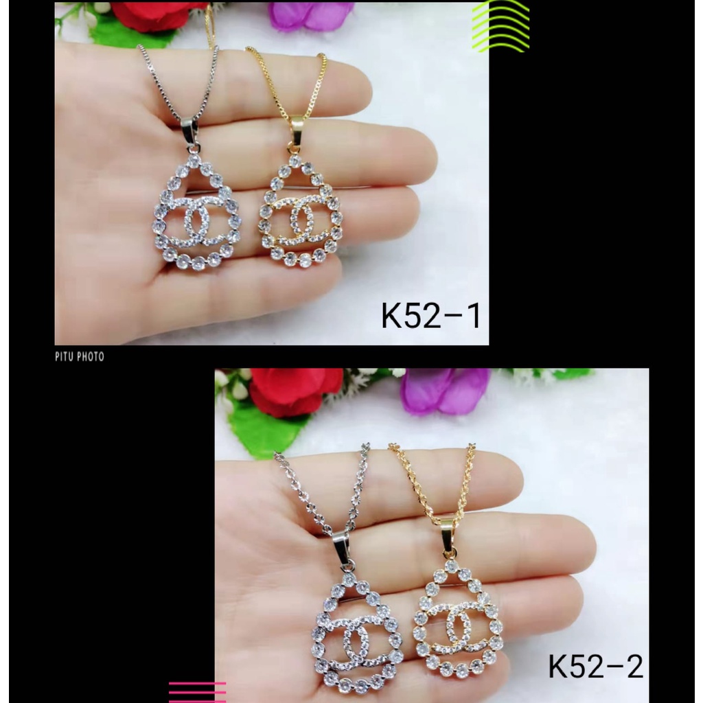 Kalung xuping permata lapis emas perhiasan fashion K51-52