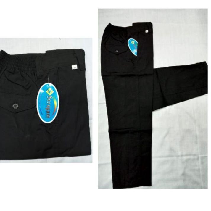 Special - celana SD panjang karet Hitam merk SERAGAM/BULOVA