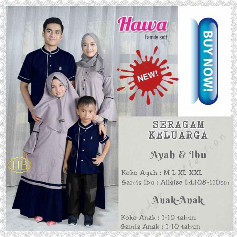 COUPLE FAMILY HAWA SET/BAJU KELUARGA/SERAGAM ANAK