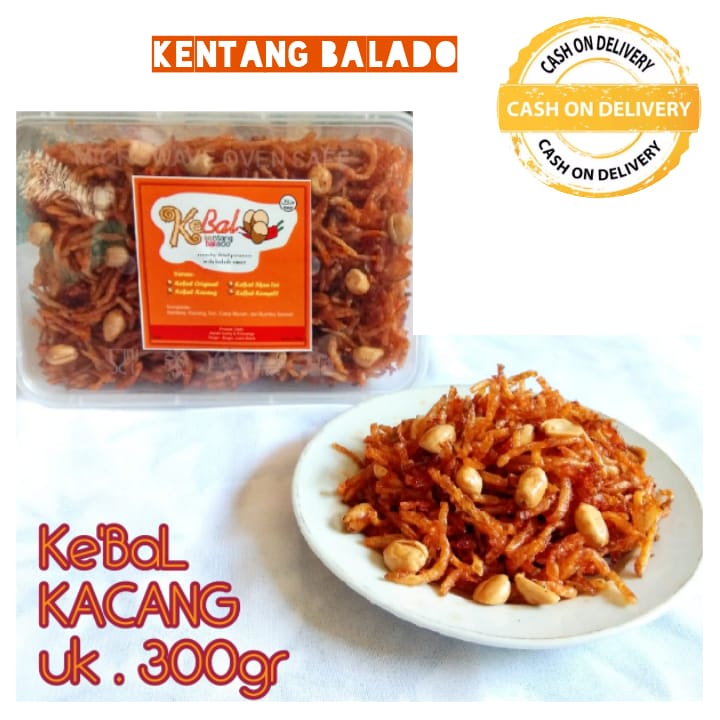 

KEBAL KENTANG BALADO MUSTOFA PEDAS MANIS MIX KACANG 300grKentangKriukRenyahKentangKripikBalado