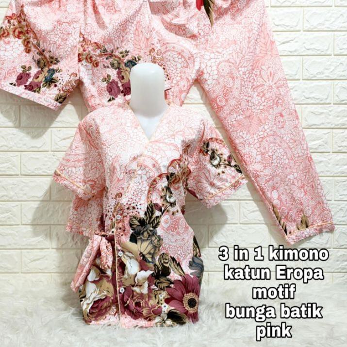 ➥ Piyama kimono 3in1 dewasa motif batik ✱