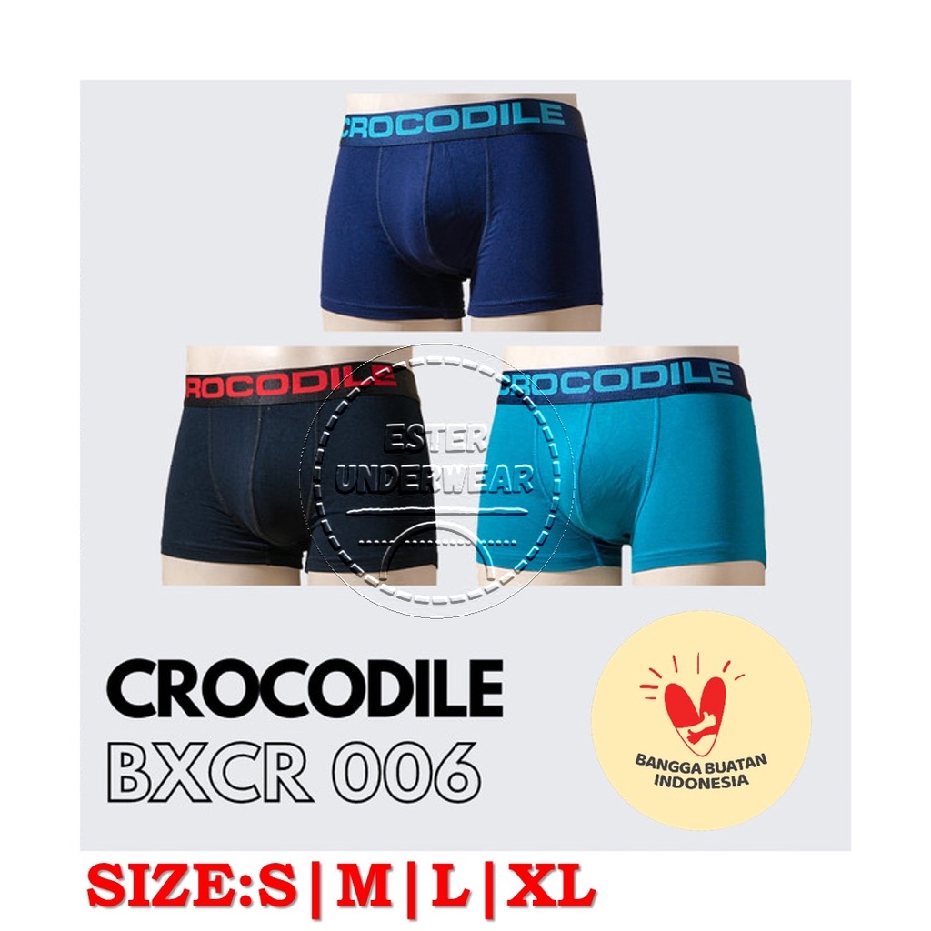 CELANA BOXER PRIA CROCODILE BXCR 006 ISI-2 PCS