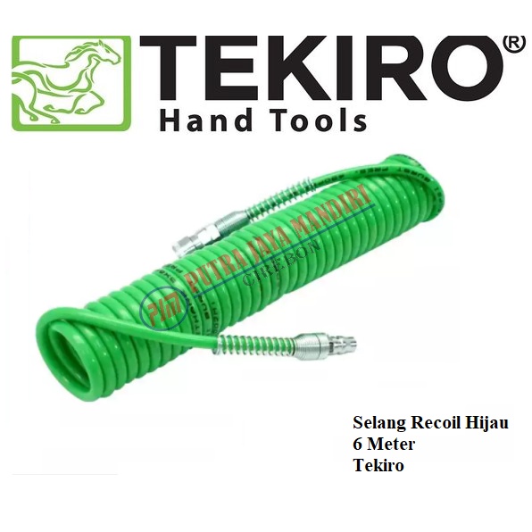 Tekiro Selang Recoil Hose 6 Meter Hijau With Spring /Selang sepiral