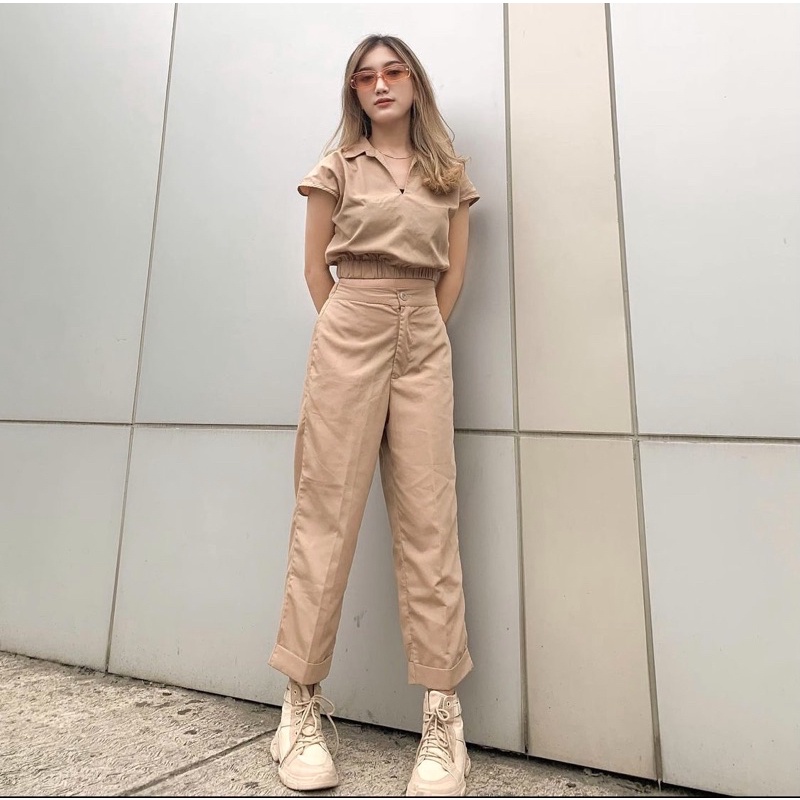 Rose One Set VOL2 (Top+Pants) / Baju Setelan Atasan Bawahan Wanita-7