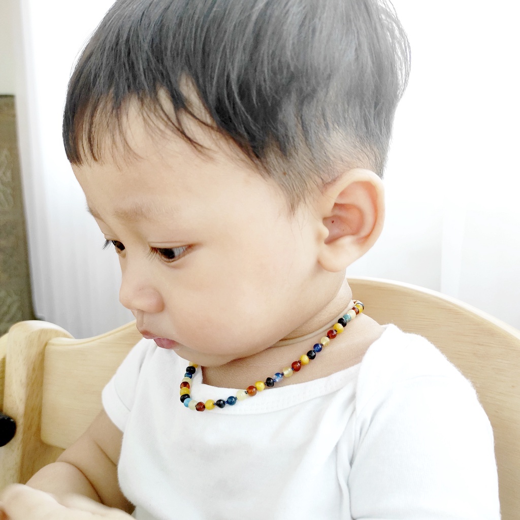 AGL34 Kalung dan Gelang Amber Tumbuh Gigi Bayi By Carlis Baby