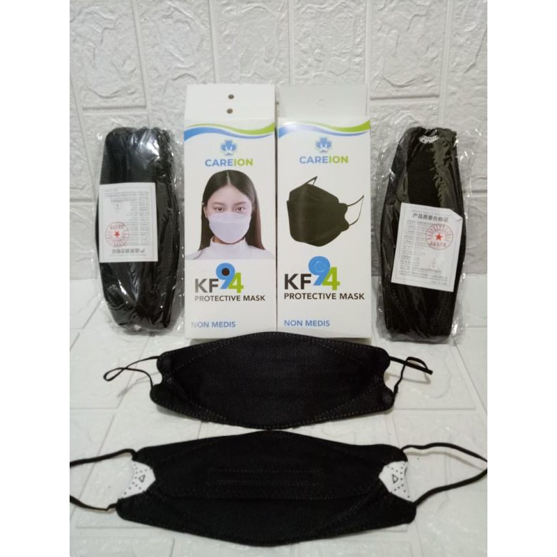 KF94 MASKER CAREION ISI 10PCS / BOX HITAM