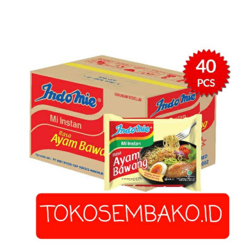 

Mie Instan Indomie Ayam Bawang Mie-Kuah 1 Dus 40Pcs