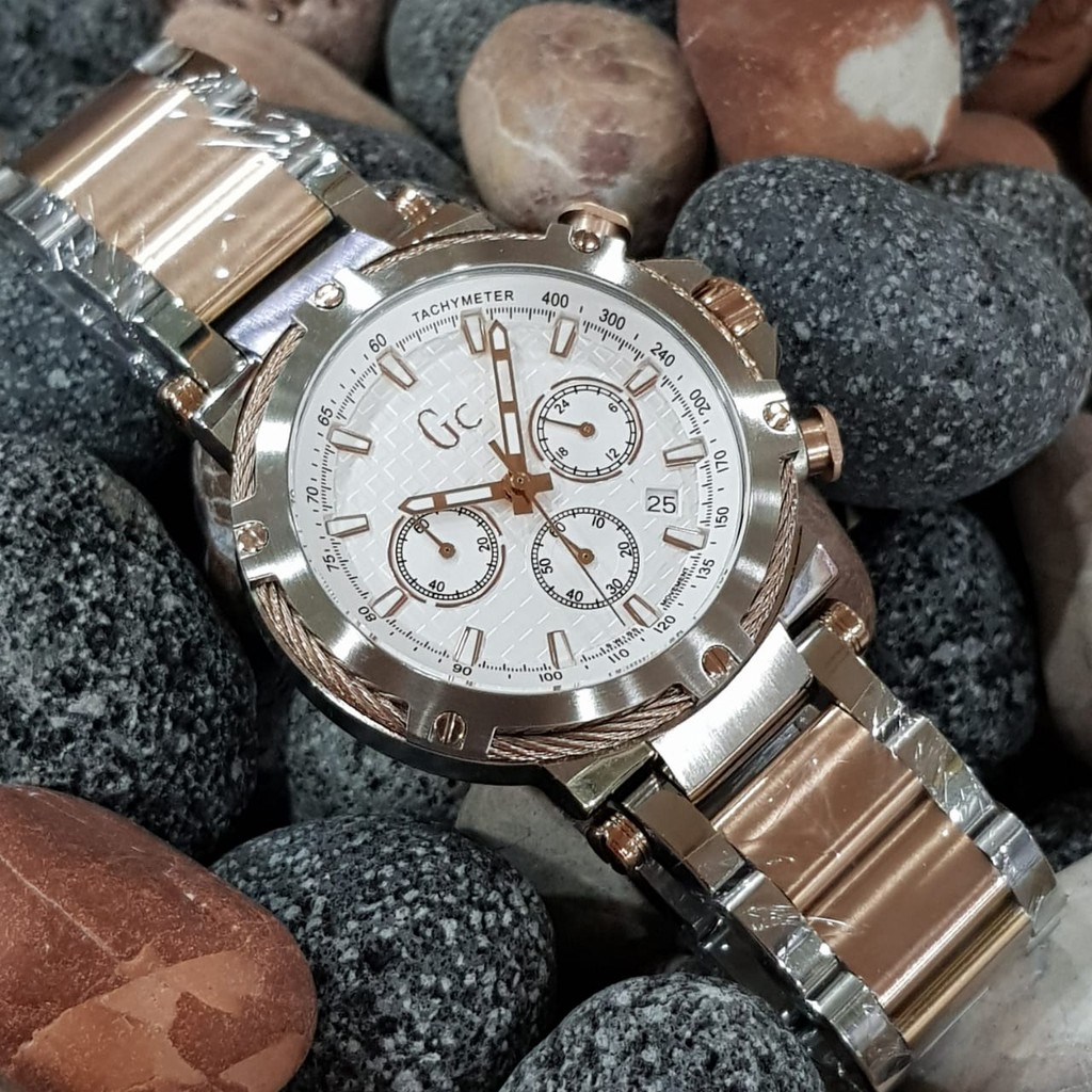JAM TANGAN PRIA WANITA | RANTAI | KULIT | KARET | MURAH | PRIA gu3ss COLLECTION GC Y54003G7 ALL STEE