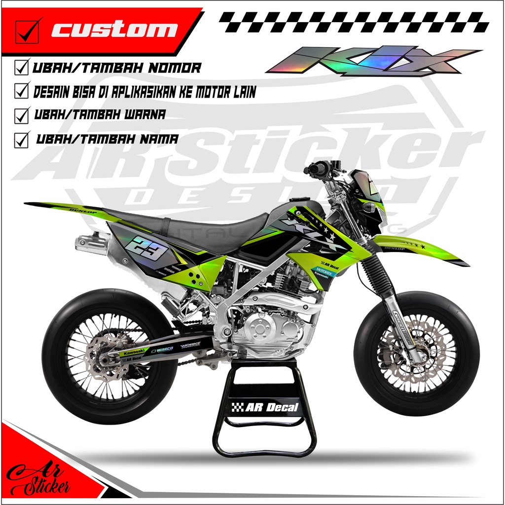 Decal Hologram Chrome Pelangi KLX Lama, KLX Old - Dekal stiker Full Body KLX L / KLX S 012