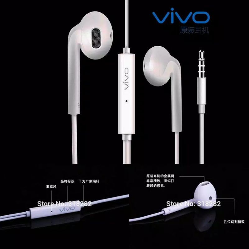 Earphone Vivo XE-680 Ori99 Handset Hansfree Headset Vivo XE680 Bass Original