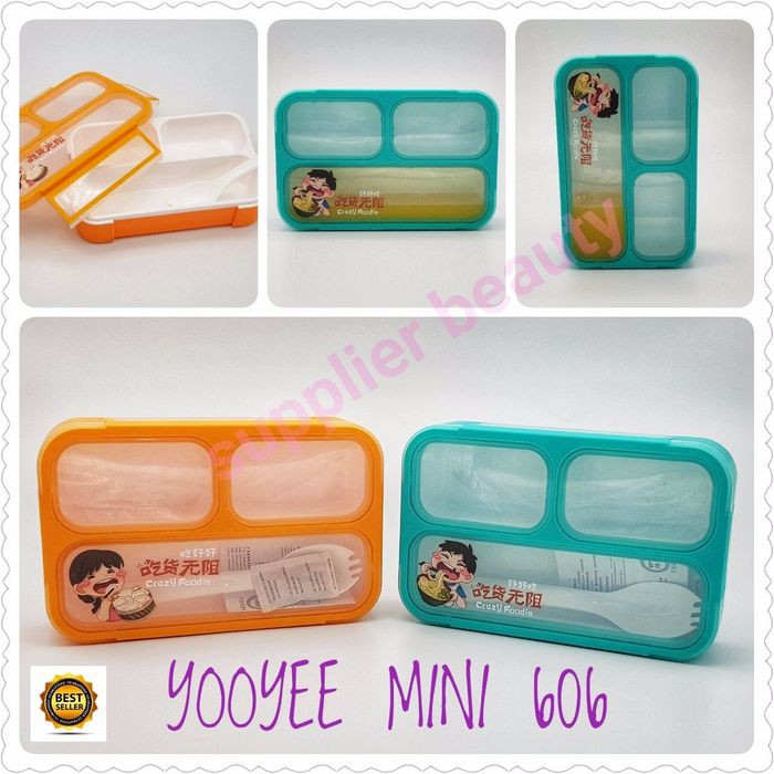 (Yooyee 606) Kotak Makan  sekat 3
