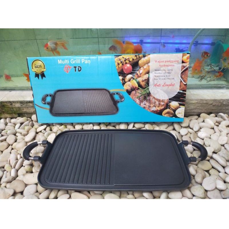 Grill Pan TD Alat pemanggang anti lengket / Multi Grill Pan TD