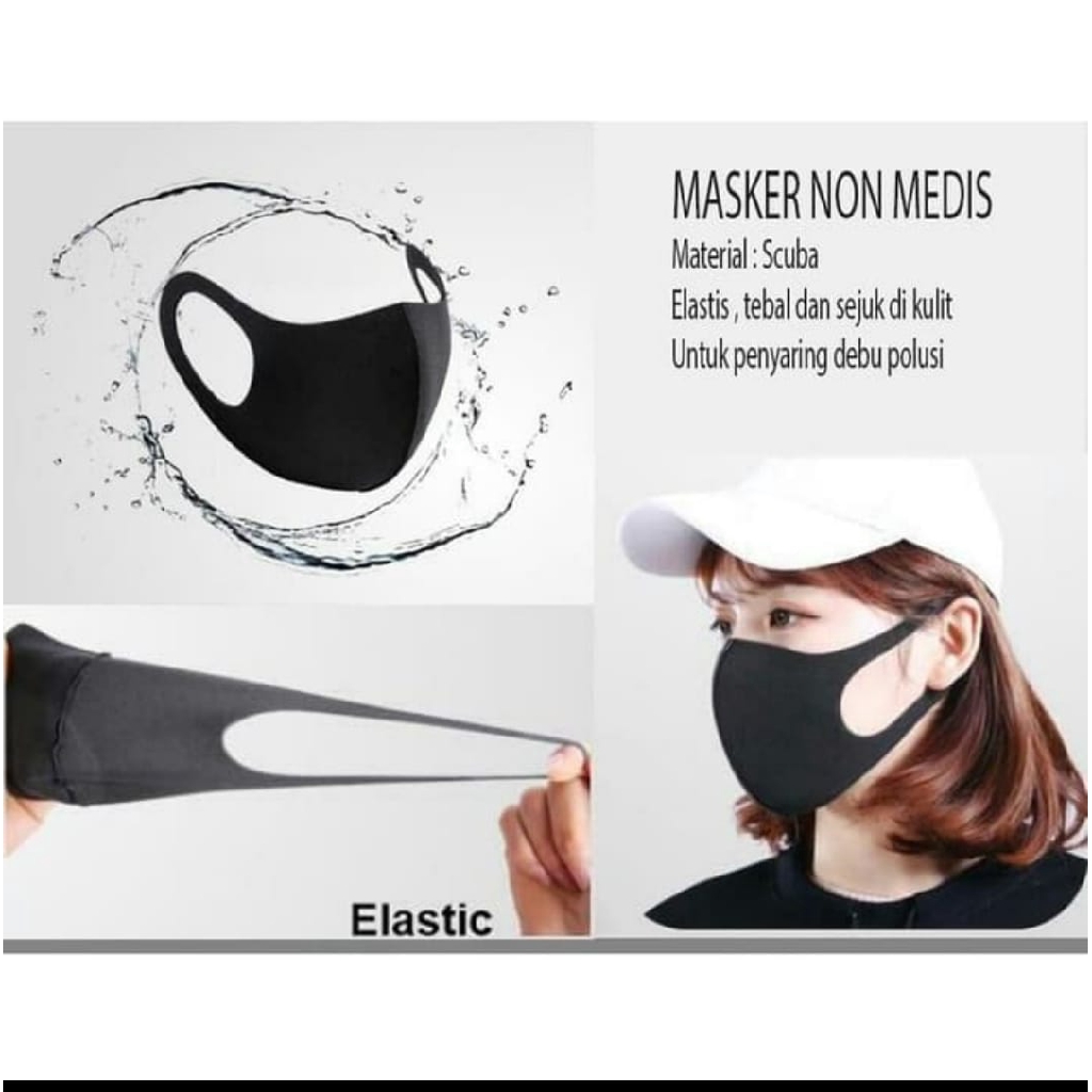 MASKER KAIN KOREA KHUSUS HITAM