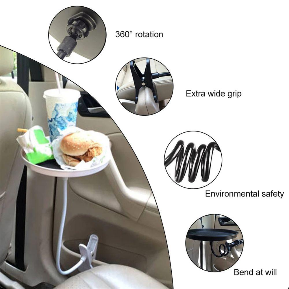 Lanfy Car Cup Holder Minuman Botol Kopi Adjustable Dengan Penjepit Food Tray Untuk Burger French Fries Mobil Meja Makanan Standing