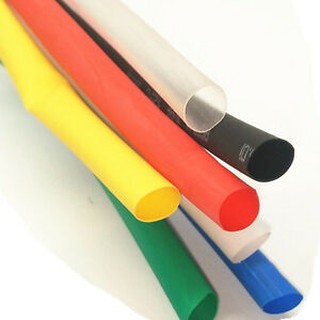 Kabel bakar heat shrink tube 1mm 2mm 2.5mm 3mm 3.5mm 4mm 5mm 6mm Kerut selongsong bakar heatshrink Hitam Merah