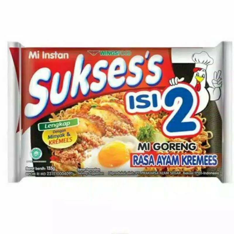 Mie Sukses Goreng Ayam Kremes 133gr Mie Sukses Mi Goreng