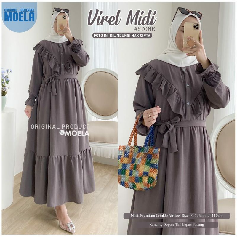 VIREL MIDI / DRESS MIDI POLOS PREMIUM / DRESS  PREMIUM CRINKLE AIRFLOW