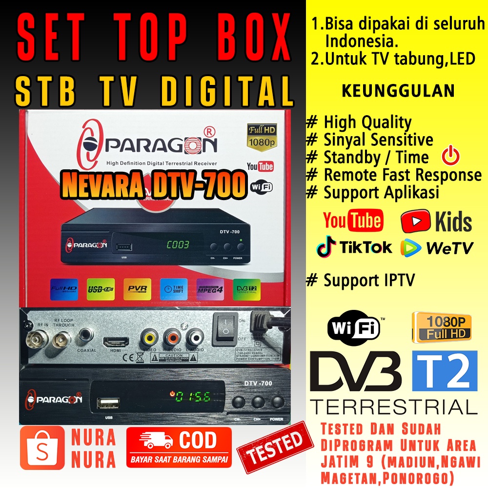 SET TOP BOX TV Digital , STB TV Digital , STB DVB-T2 , TV Digital Receiver