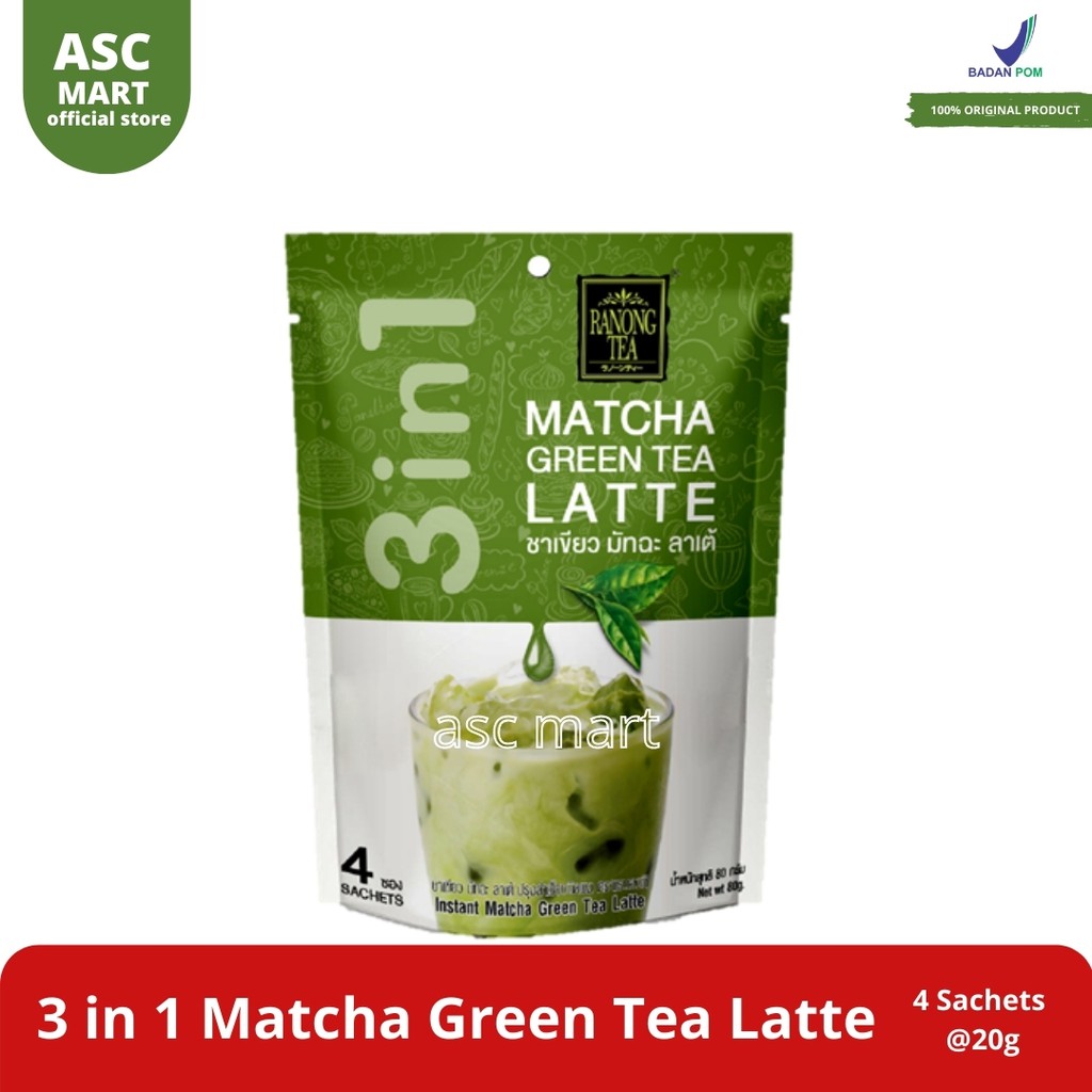 

Ranong Tea 3 In 1 Matcha Green Tea Latte - 4 Sachets