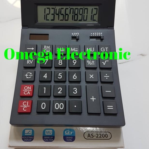 

▼ Canon AS-2200 - Calculator Desktop Kalkulator Meja Kantor 12 Digits ♣