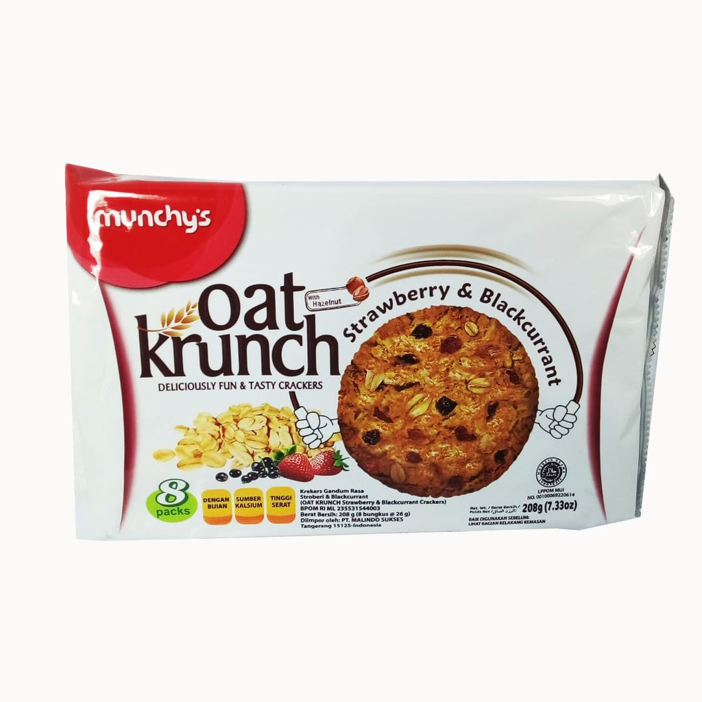 

MUNCHY'S OAT KRUNCH STRAWBERRY & BLACKCURRANT 208GR