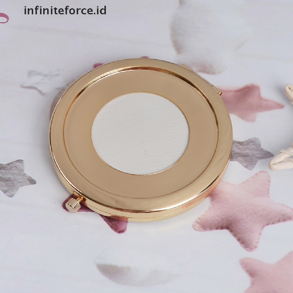 (Infiniteforce.Id) Cermin Saku Lipat Gaya Vintage Bahan Alloy Untuk Makeup / Kosmetik Wanita