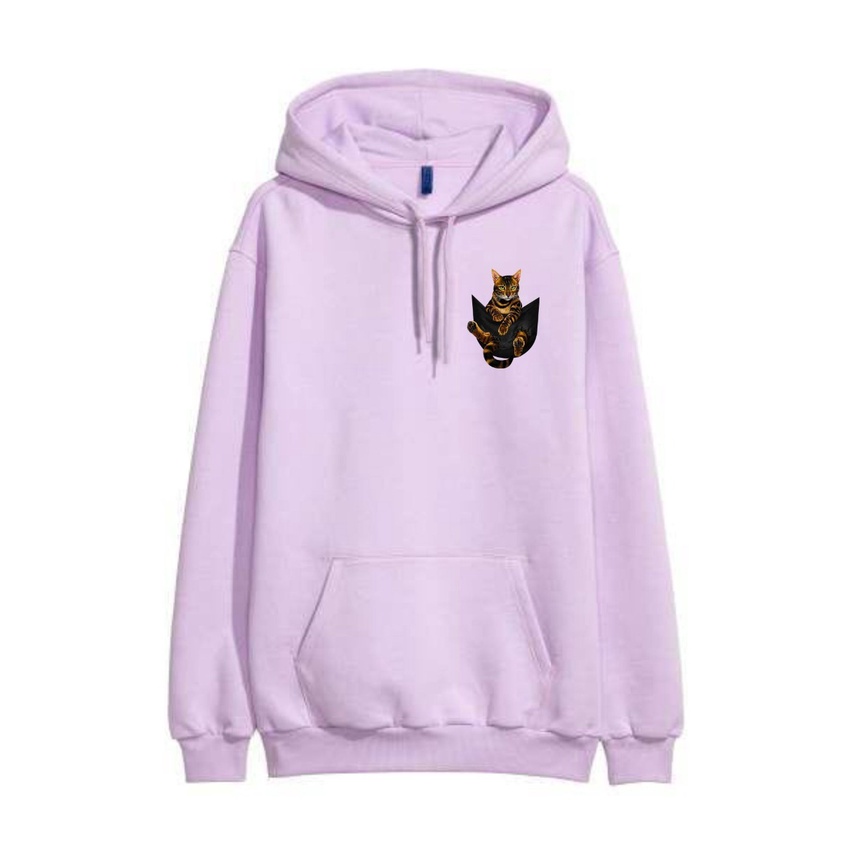 SWEATER CREWNECK CAT PEPPER PRIA/WANITA FLEECE