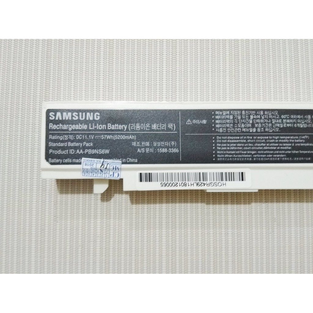 Baterai Laptop Samsung RF510 RF410 RF710 RC720 RC410 RC408 RC508 R540 R431 R525 R425 Original White