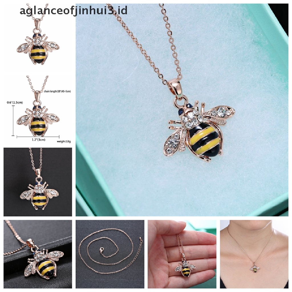 Liontin Kristal Bentuk Lebah Bumblebee