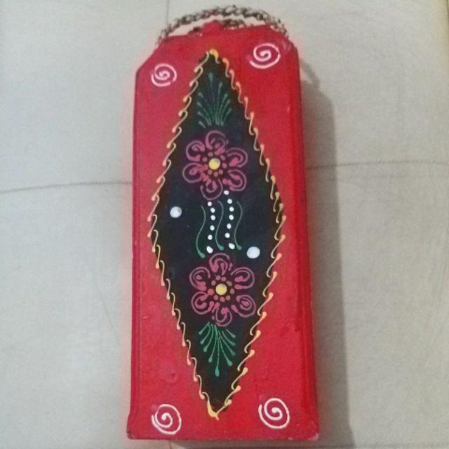 Congklak Kayu Lipat Motif Batik Plus Kerang Dakon Congkak Mokaota/mainan Anak / Tradisional