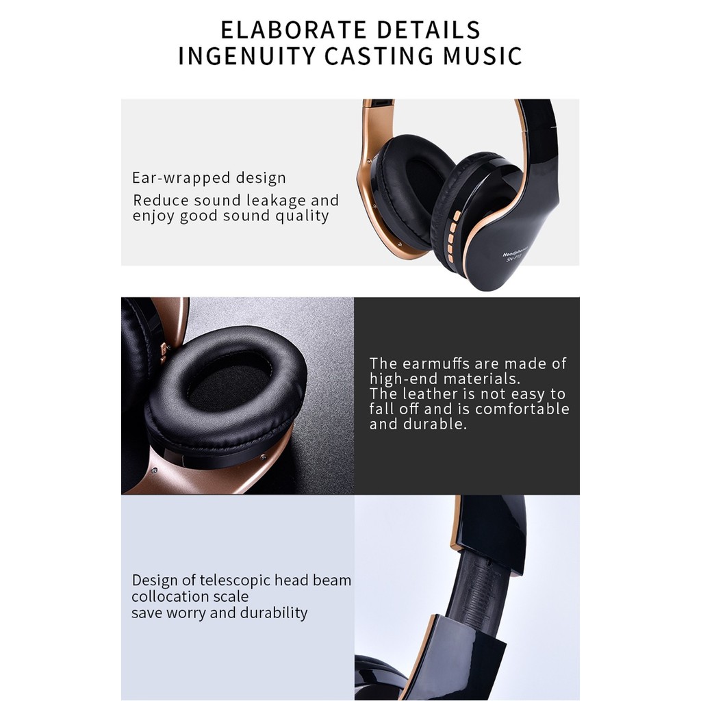 SN-P18 - Folding Wireless Bluetooth 4.2 Headphone with FM Radio