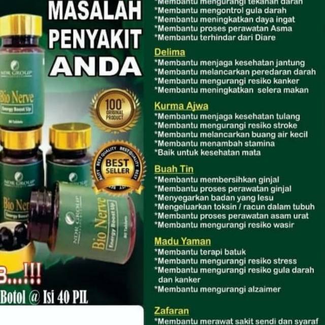 Bio Nerve Obat Herbal Stroke Ringan Dan Berat Indonesia