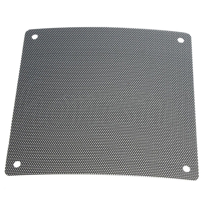 &lt; E2id &amp; &gt; 5PCS Filter Mesh PVC Hitam 120mm Anti Debu Bisa Dipotong Untuk Pendingin PC