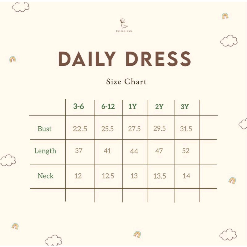 COTTON CUB DAILY DRESS / DRESS ANAK PEREMPUAN