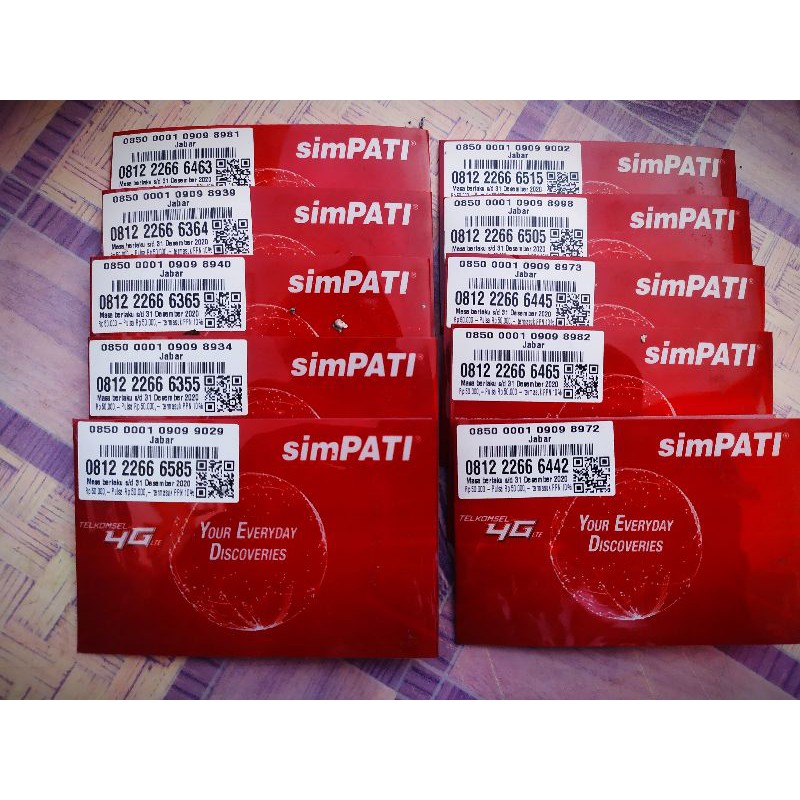 "Nomor Cantik" Simpati Red Seri Ekor Doble Triple