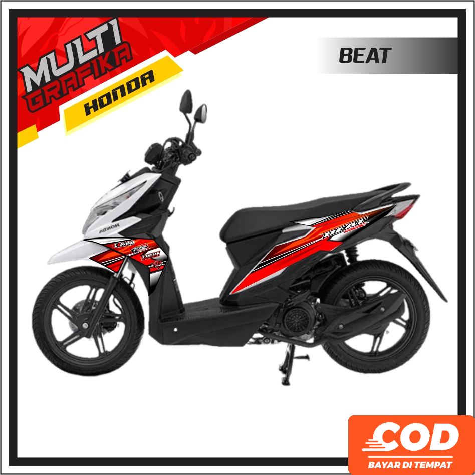 Striping Stiker BEAT ESP Deluxe Variasi Aksesoris Emblem Motor Honda BEAT Street Stret ESP Variasi