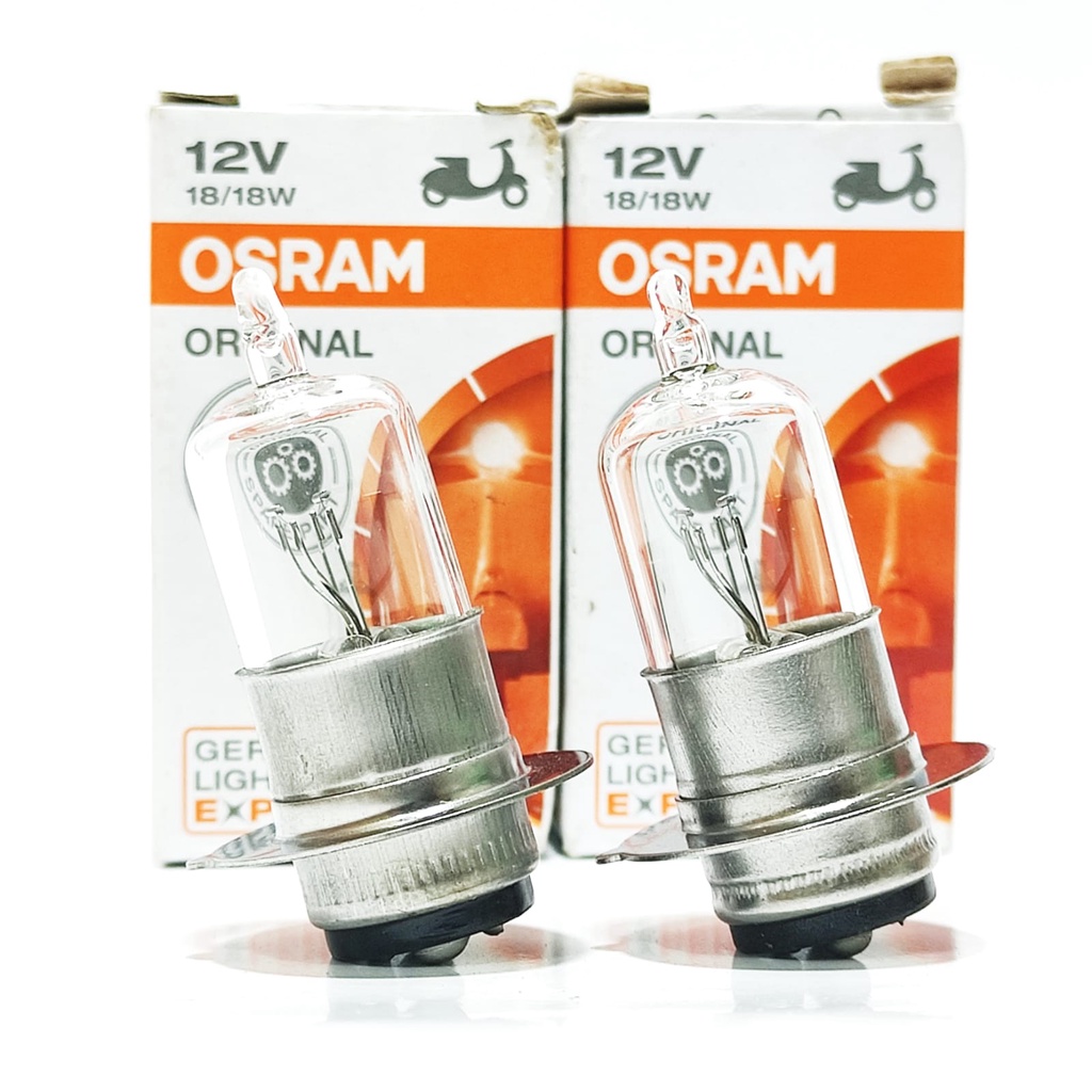 BOHLAM DEPAN MOTOR OSRAM HALOGEN BEBEK MATIC 18 25 32 WATT ASLI OSRAM