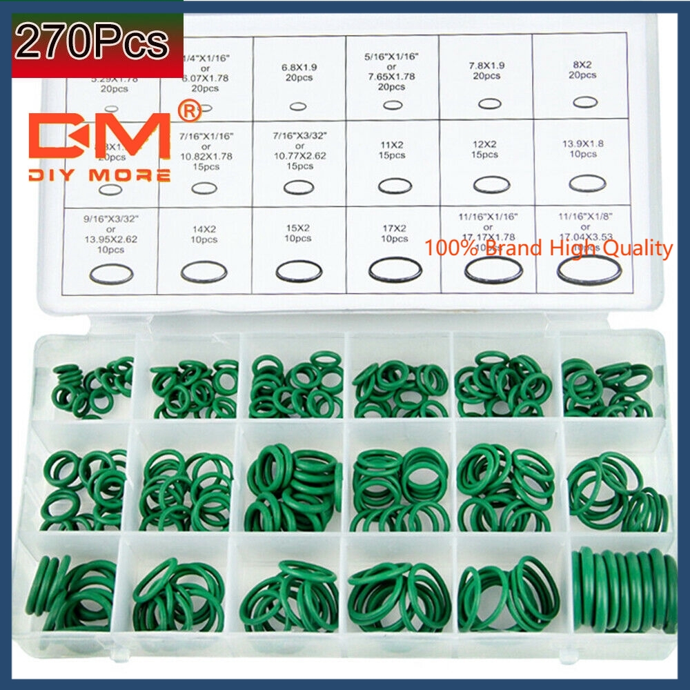 〖Factory Supplier/COD〗270pcs Karet Seal O-Ring 18 Ukuran Untuk Ac Mobil