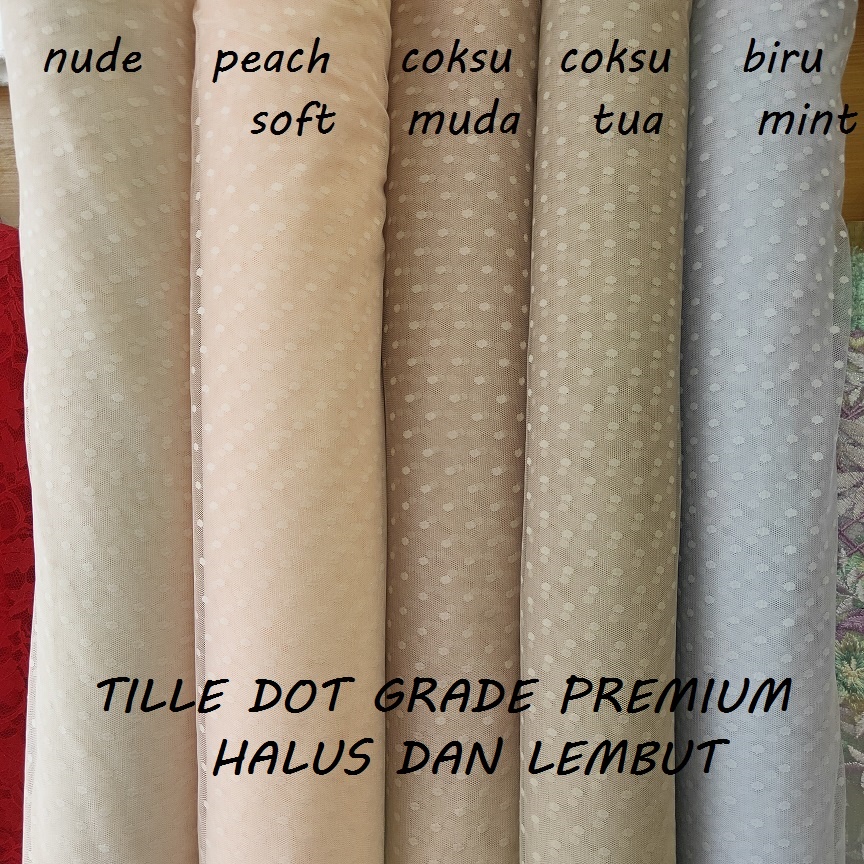 KAIN TILE DOT TILE POLKADOT KAIN TILLE DOT KAIN TILLE POLKADOT HALUS LEMBUT