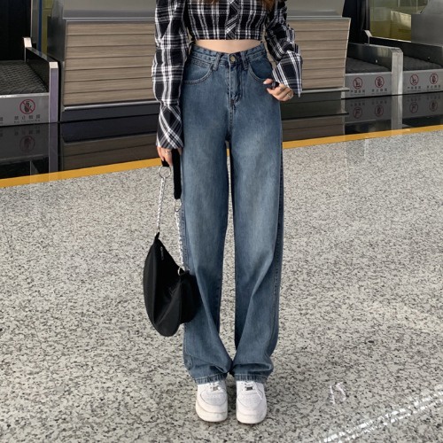 korean style new longgar vintage kekinian boyfriend celana jeans panjang wanita