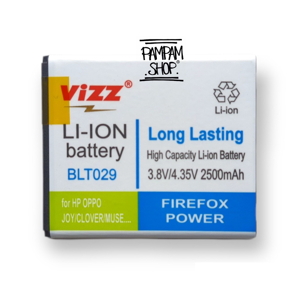 Baterai Vizz Double Power BLT029 Muse R821 Clover R815 Joy R1001 Original Ori Batre Batrai Battery HP Handphone