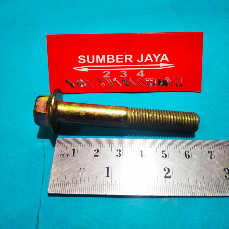 flangebolt m10 x 65 kuning / flangebold 10 x 65 TERMURAH