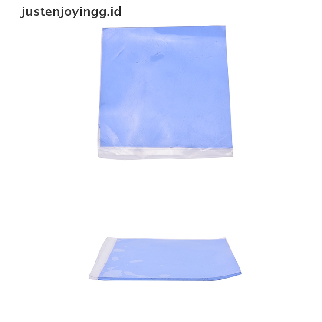 // justenjoyingg.id // Blue GPU CPU Heatsink Cooling Thermal Conductive Silicone Pad 100mmx100mmx2mm  ~