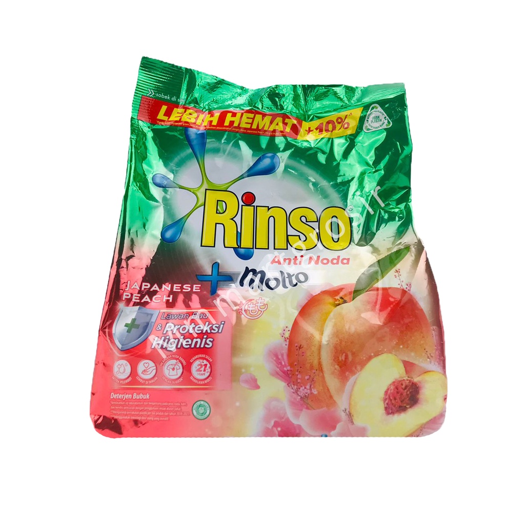 Rinso + Molto / Detergent Bubuk / Japanese Peach / Anti Noda 1.2kg