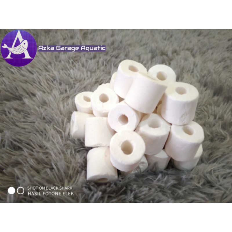 Bioring 1 Kg/Bio Ceramic/Ring Keramik Ring Media Filter Kolam Akuarium