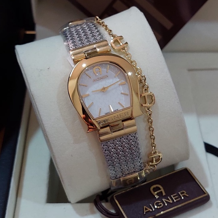 JAM TANGAN WANITA AIGNER ARWLG2101211 SILVER GOLD ORIGINAL ORI