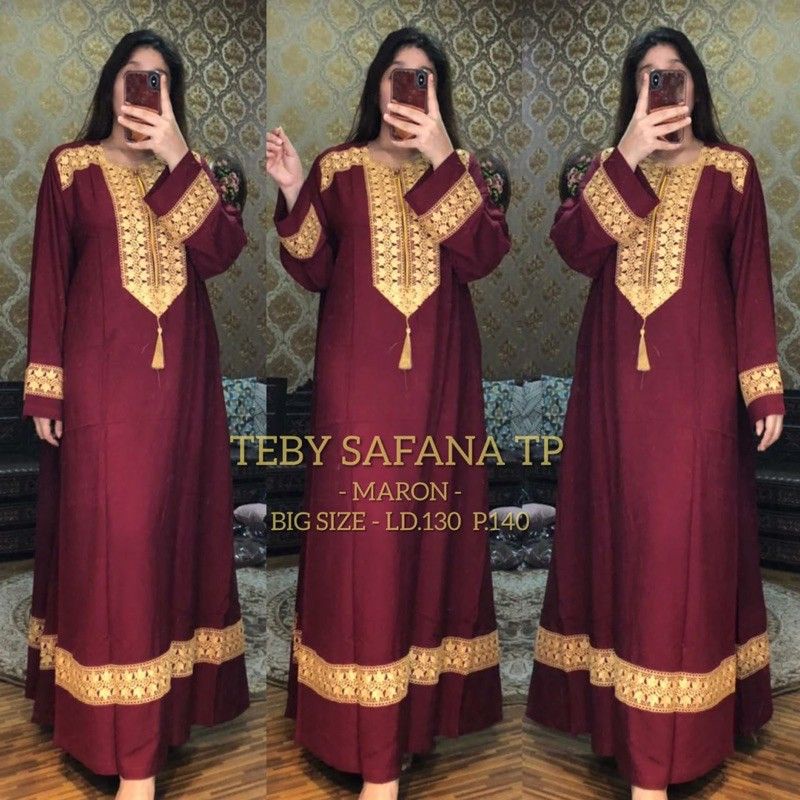 DASTER ARAB JUMBO RENDA SAFANA TP-Maroon