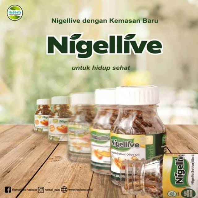 Habbat's Nigellive Habbasyi plus Zaitun isi 200 kapsul